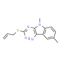 5H-1,2,4-Triazino[5,6-b]indole,5,8-dimethyl-3-(2-propenylthio)-(9CI)结构式