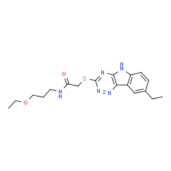 Acetamide, N-(3-ethoxypropyl)-2-[(8-ethyl-2H-1,2,4-triazino[5,6-b]indol-3-yl)thio]- (9CI)结构式