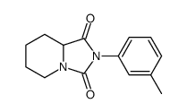 2-(3-methylphenyl)-6,7,8,8a-tetrahydro-5H-imidazo[1,5-a]pyridine-1,3-dione结构式