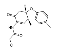 2-Chloro-N-((4aS,9bS)-8,9b-dimethyl-3-oxo-3,4,4a,9b-tetrahydro-dibenzofuran-2-yl)-acetamide结构式
