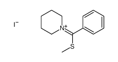 1-[methylsulfanyl(phenyl)methylidene]piperidin-1-ium,iodide Structure