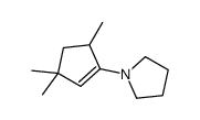 1-(3,3,5-trimethylcyclopenten-1-yl)pyrrolidine Structure