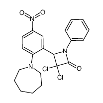 4-(2-azepan-1-yl-5-nitro-phenyl)-3,3-dichloro-1-phenyl-azetidin-2-one Structure