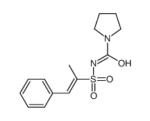 N-(1-phenylprop-1-en-2-ylsulfonyl)pyrrolidine-1-carboxamide结构式