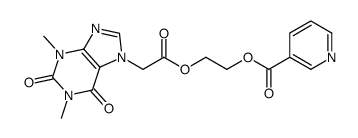 2-[2-(1,3-dimethyl-2,6-dioxopurin-7-yl)acetyl]oxyethyl pyridine-3-carboxylate结构式