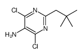 4,6-dichloro-2-(2,2-dimethylpropyl)pyrimidin-5-amine结构式