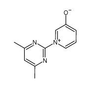 N-(4,6-dimethylpyrimidine-2-yl)-3-hydroxypyridinium betaine结构式