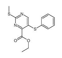 ethyl 2-methylsulfanyl-5-phenylsulfanylpyrimidine-4-carboxylate结构式