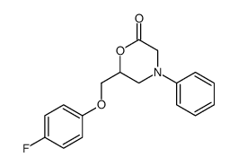 6-[(4-fluorophenoxy)methyl]-4-phenylmorpholin-2-one结构式