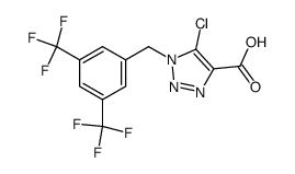 1-(3,5-bis-trifluoromethyl-benzyl)-5-chloro-1H-[1,2,3]triazole-4-carboxylic acid结构式