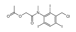 3-N-Methyl-N-acetoxyacetylamino-2,4,6-trijodbenzylchlorid结构式