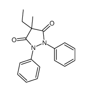 4-ethyl-4-methyl-1,2-diphenylpyrazolidine-3,5-dione结构式