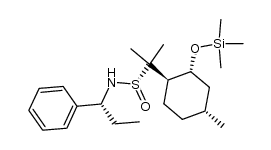 (1R,1'R,2R,4R,SS)-N-(1'-phenylpropyl)-2-(2-trimethylsilyloxy-4-methylcyclohexyl)propane-2-sulfinamide Structure