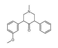 3-(3-methoxyphenyl)-1-methyl-5-phenylpiperidin-4-one结构式