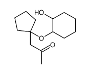 1-[1-(2-hydroxycyclohexyl)oxycyclopentyl]propan-2-one Structure