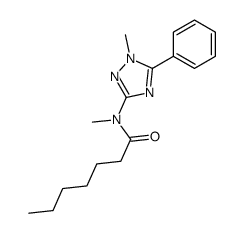 N-methyl-N-(1-methyl-5-phenyl-1,2,4-triazol-3-yl)heptanamide结构式