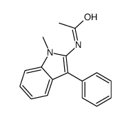 N-(1-methyl-3-phenylindol-2-yl)acetamide结构式