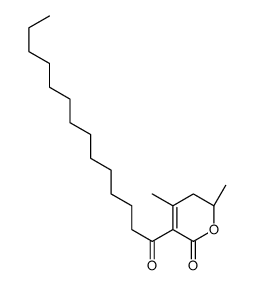 (2S)-2,4-dimethyl-5-tetradecanoyl-2,3-dihydropyran-6-one Structure