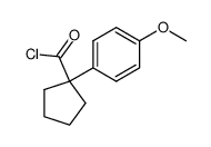 1-(4-methoxyphenyl)cyclopentanecarbonyl chloride structure
