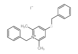 Pyridinium,2,6-dimethyl-1-(phenylmethyl)-4-[(phenylmethyl)thio]-, iodide (1:1) picture