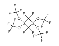 1,1,3,3-tetrakis(trifluoromethoxy)-2,2,4,4-tetrafluoro-1,3-dithietane结构式