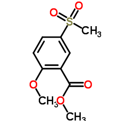 2-甲氧基-5-甲砜基苯甲酸甲酯结构式