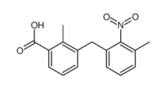 2-methyl-3-[(3-methyl-2-nitrophenyl)methyl]benzoic acid结构式