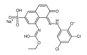 sodium 5-[(3,5-dichloro-2-hydroxyphenyl)azo]-4-[(ethoxycarbonyl)amino]-6-hydroxynaphthalene-2-sulphonate结构式