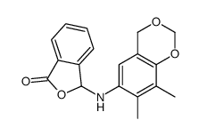 3-[(7,8-dimethyl-4H-1,3-benzodioxin-6-yl)amino]-3H-2-benzofuran-1-one结构式