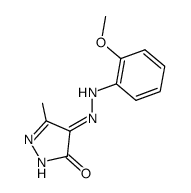 5-methyl-2H-pyrazole-3,4-dione 4-[(2-methoxy-phenyl)-hydrazone] Structure