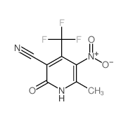 6-methyl-5-nitro-2-oxo-4-(trifluoromethyl)-1H-pyridine-3-carbonitrile structure