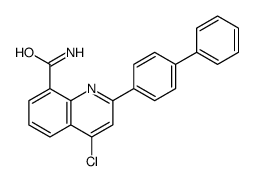 4-chloro-2-(4-phenylphenyl)quinoline-8-carboxamide结构式