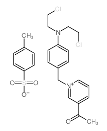 1-[1-[[4-[bis(2-chloroethyl)amino]phenyl]methyl]pyridin-5-yl]ethanone; 4-methylbenzenesulfonic acid Structure
