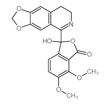 3-(7,8-dihydro-[1,3]dioxolo[4,5-g]isoquinolin-5-yl)-3-hydroxy-6,7-dimethoxy-2-benzofuran-1-one结构式