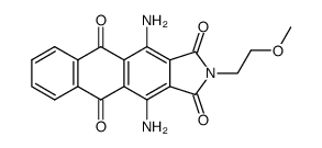 1,4-Diamino-N-(2-methoxyethyl)-9,10-dihydro-9,10-dioxo-2,3-anthracenedicarboximide Structure