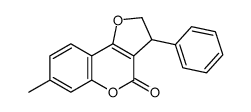 7-methyl-3-phenyl-2,3-dihydrofuro[3,2-c]chromen-4-one结构式