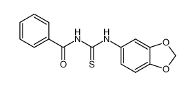 N-(benzo[d][1,3]dioxol-5-ylcarbamothioyl)benzamide结构式