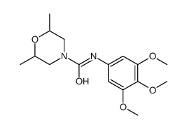 2,6-dimethyl-N-(3,4,5-trimethoxyphenyl)morpholine-4-carboxamide结构式