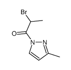 1H-Pyrazole, 1-(2-bromo-1-oxopropyl)-3-methyl- (9CI) structure