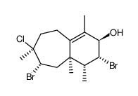 (2R)-1,4α,4aα,7α-Tetramethyl-3α,6α-dibromo-7-chloro-3,4,4a,5,6,7,8,9-octahydro-2H-benzocycloheptene-2β-ol Structure