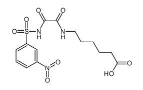 6-[[2-[(3-nitrophenyl)sulfonylamino]-2-oxoacetyl]amino]hexanoic acid Structure