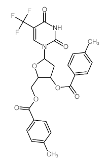 [5-[2,4-dioxo-5-(trifluoromethyl)pyrimidin-1-yl]-3-(4-methylbenzoyl)oxy-oxolan-2-yl]methyl 4-methylbenzoate structure