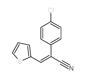 2-(4-chlorophenyl)-3-thiophen-2-yl-prop-2-enenitrile结构式