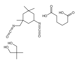 2,2-dimethylpropane-1,3-diol,hexanedioic acid,5-isocyanato-1-(isocyanatomethyl)-1,3,3-trimethylcyclohexane结构式
