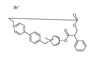 [3-[[8-methyl-8-[(4-phenylphenyl)methyl]-8-azoniabicyclo[3.2.1]octan-3-yl]oxy]-3-oxo-2-phenylpropyl] butanoate,bromide结构式