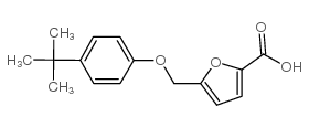 5-(4-叔丁基苯氧基甲基)呋喃-2-羧酸结构式