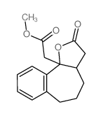 methyl 2-(2-oxo-3a,4,5,6-tetrahydro-3H-benzo[1,2]cyclohepta[4,6-c]furan-10b-yl)acetate Structure