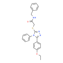 N-BENZYL-2-([5-(4-ETHOXYPHENYL)-4-PHENYL-4H-1,2,4-TRIAZOL-3-YL]SULFANYL)ACETAMIDE结构式