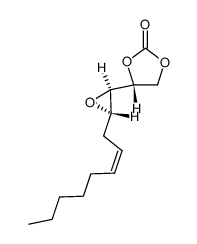 (R)-4-((2R,3R)-3-((Z)-oct-2-en-1-yl)oxiran-2-yl)-1,3-dioxolan-2-one结构式