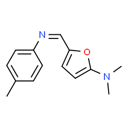 2-Furanamine,N,N-dimethyl-5-[[(4-methylphenyl)imino]methyl]- structure